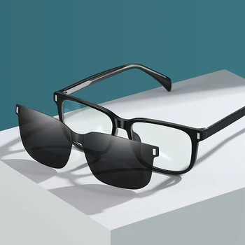 Eyeezi Мъжки слънчеви Очила Тенденции Поляризирани Клипове Очила Дамски Корейски Модерни Мъжки слънчеви Очила в Рамки Модни Очни Лещи Мъжки