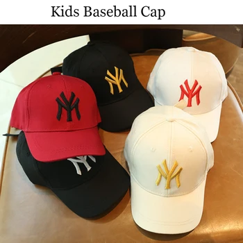 Бейзболна Шапка за Момче и Момиче 2022 г., Тенденция Бейзболна Шапка с бродерия на букви за Бебе, Детска шапка, 2-6 години
