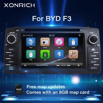 Xonrich 2 Din Радио DVD Плейър За Toyota Corolla E120 BYD F3 2000 2005 2006 Мултимедия GPS Главното Устройство Стерео Аудио Навигация
