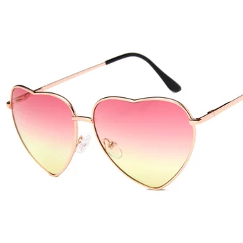 Стилни Любовни Очила Дамски Дизайнерски Слънчеви Очила Сърцето На Метална Дограма За Модерни Дамски Слънчеви Очила