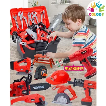 Детски електрически набор от инструменти, набор от играчки момче моделиране ремонт на моторни триони детски ремонт отвертка игри къща