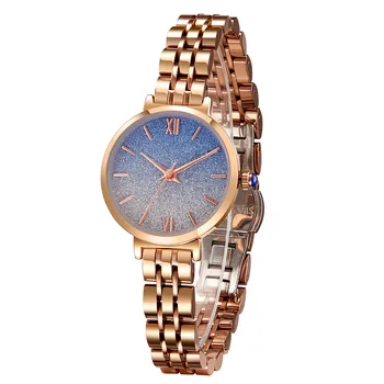 TIME100 Часовници Дамски цвят пясъчен елегантно прости трехигольные дискови модни универсални дамски часовник водоустойчив кварцов мъжки