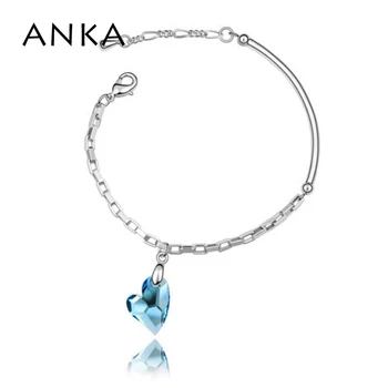 ANKA Модни Бижута Crystal сърцето Гривна с Висулки модни Бижута Кристали от Австрия #89996