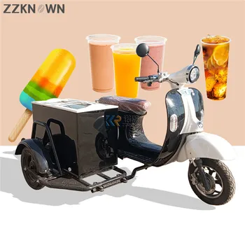 Количка колички вендинг машина за сладолед студени напитки popsicle три колела на велосипеда замораживателя 3 колело електрически пътуваща за продажба