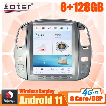 Android 11 За Toyota Land Cruiser 100 LC100 Lexus LX470 2002-2007 Автомобилен Мултимедиен Стерео Радио Плейър GPS Navi Главното устройство Carplay