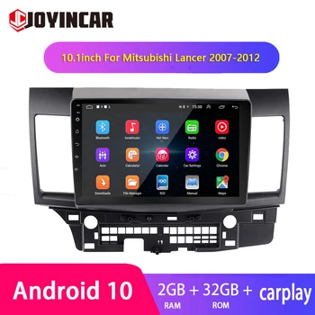 WIFI Авто Android 10 Мултимедиен Стерео За Mitsubishi Lancer въз основа на 2007-2012 10,1-Инчов HD 2 Din Авторадио Видео плейър GPS БТ Carplay
