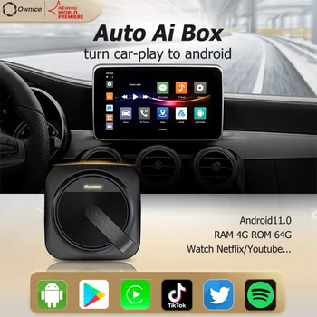 Ownice Безжичен Адаптер CarPlay Android 11,0 Ai Box За Hyundai Tucson 3 Авто Радио Мултимедиен Плеър 4G LTE Аудио