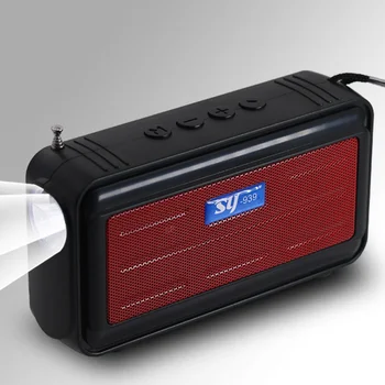 САЙ-939 Портативен Bluetooth високоговорител на слънчева енергия, Открит Спешен Авариен светлина, FM радио, USB TF Карта Високоговорител