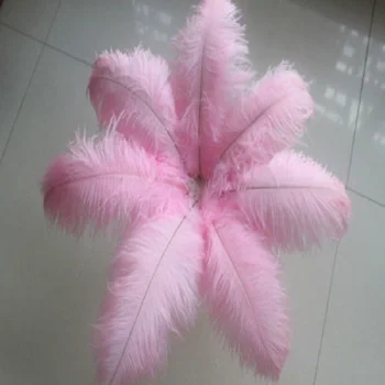 Безплатна доставка, 10 бр., красиво натурално розово страусиное перо 50-55 см/от 20 до 22 инча
