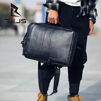 REJS LANGT Луксозен Раница от Изкуствена Кожа за Мъже, Бизнес Раници за Лаптоп 2021, Модни Голямата Голям Водоустойчив Пътна Мъжки чанти