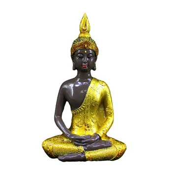 Статуя На Буда Голяма Тайланд Буда Скулптура На Буда На Смола, Ръчно Изработени Будизма Хиндуистки На Фън Шуй Статуетка На Медитацията