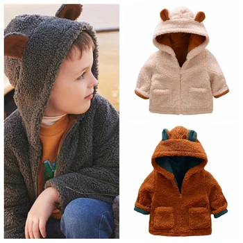 Детско топло скъпи палта за момичета, връхни дрехи за деца, палта, есенно-зимни детски дрехи с герои от анимационни филми, палто с качулка, от 1 до 5 години