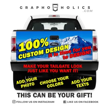 НОВОСТ!!! Висококачествена и капака на багажника на пикап по поръчка с уникален дизайн, потребителски графика - вашата идея и си дизайн!