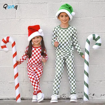 Qunq/Есен Нова Облекло INS за момчета и момичета, Скъпа Коледна Дрехи, Отгоре с дълъг ръкав и кръгло деколте и Принтом + Панталони, всекидневни, детски костюми на възраст от 3 до 8 години