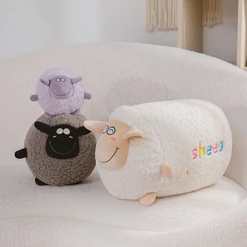 Скъпа група овце кукла ins агне мека мебел възглавница детска стая кръгла овца спящата кукла овче възглавница