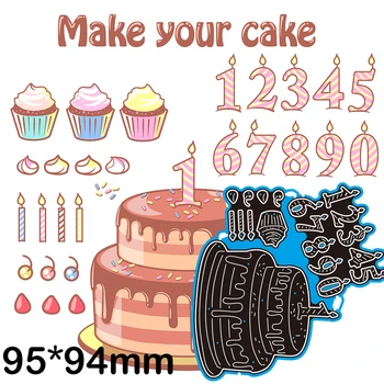 Режещи Печати за Торта и Свещички за Рожден Ден Метални за 