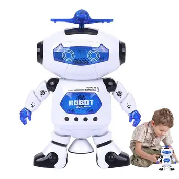 Танцуващ Робот Космически Танц На Робота Музикални Ходещи Астронавтите Играчка За Деца Мигащи Светлини 360 Тялото Въртящи Се Бебета Момчета И Момичета