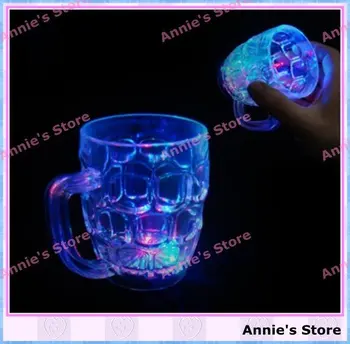 Търговия на едро с LED ЕДНА ЧАША led светеща една чаша, бутилка, необичайно светло стъкло, смяна на цвят, малък размер