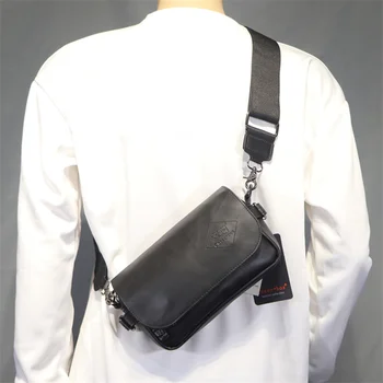 2022 нова индивидуалност мъжка чанта през рамо широколентов модерна мъжка чанта през рамо малка раница уличен стил корея женствена чанта през рамо