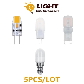 Led лампа за Хладилник Mini Crystal light G4 G9 AC/DC 12V AC220V-топло бяла светлина е подходящ за домакински уреди полилеи