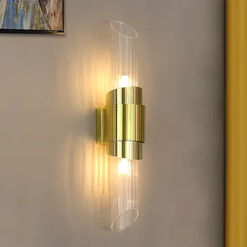 На закрито LED ретро стъклена стена лампа декорация на домашно осветление креативен дизайн на всекидневна, спалня лампа / AC220V топла светлина