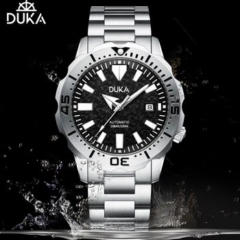 2021 Нови Ръчни Часовници DUKA, Мъжки часовници, Луксозни маркови Автоматични часовници за мъже, Механични часовници е от Неръждаема стомана, Мъжки Часовник за гмуркане