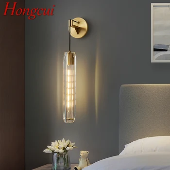 Hongcui Модерна Медни Стенни Лампа-Аплици LED Indoor Месинг в Съседство Със Светлината Класически Креативен Интериор за Дома, Хол, Спалня