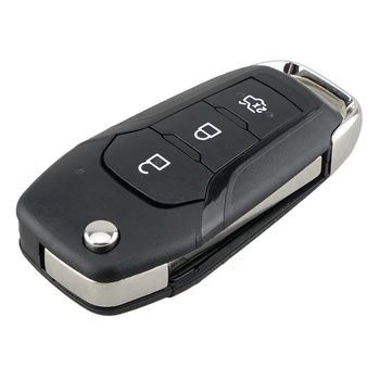 Авто умно Дистанционно ключ с 3 бутона 433 Mhz 49Chip Подходящ за Ford KA + Modeo Glaxy S-Max 2014 2015 2016 DS7T-15K601-B
