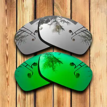 100% Точно Издълбани Поляризирани Сменяеми Лещи за слънчеви очила HIJINX Хром и Зелен Комбинируют Опции