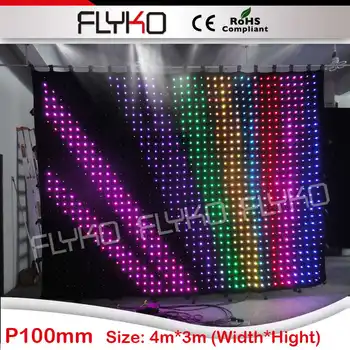 дисплей led завеса етапа на светлината завеса LED диско горивото 3кс4м LCA/PC светъл